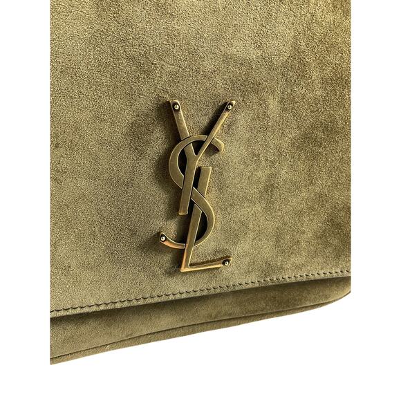 Saint Laurent 'Niki' Tan Suede Ysl Crossbody Bag - Picture 10 of 12